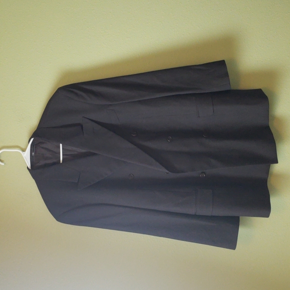 Valentino 100% Pure Virgin Wool Double Breasted Pinstriped Suit Jacket - Picture 1 of 8